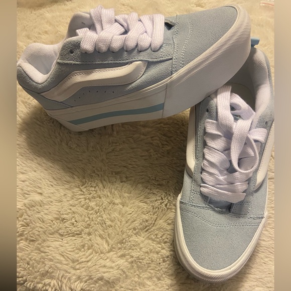 Vans Shoes - New Vans Knu stack vintage satin dream blue women’s size 9, men’s size 7.5